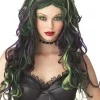California Costumes Green Purple And Black Witches Wig> Halloween Accessories