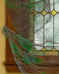 Rubies Grey And Green Gauze Drape Curtain 2.4M> Ghosts &Amp; Reapers