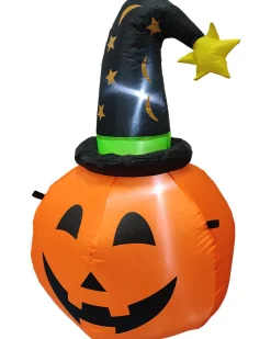 Channal Inflatables Halloween Pumpkin Witch Lawn Inflatable 1M><noscript><img width=