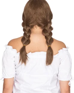 * Heidi Deluxe Plaited Brunette Wig></noscript> Halloween Wigs