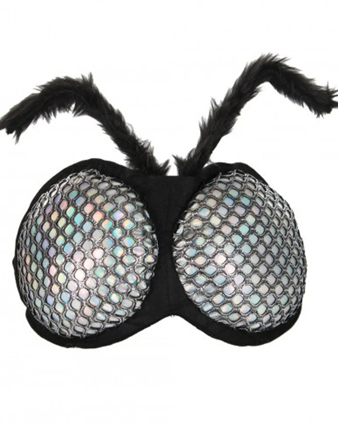 Elope Holographic Fly Eyes Plush Headband> Halloween Hats