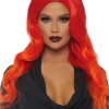 Leg Avenue Jessica Orange Ombre Long Wavy Wig> Halloween Accessories