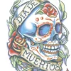 Tinsley Transfers La Rosa Day Of The Dead Temporary Tattoo> Day Of The Dead