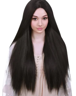 Rockstar Wigs Lace Front Yaki Long Black Premium Wig><noscript><img width=