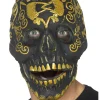 Smiffys Masquerade Black And Gold Skull Deluxe Mask> Halloween Masks