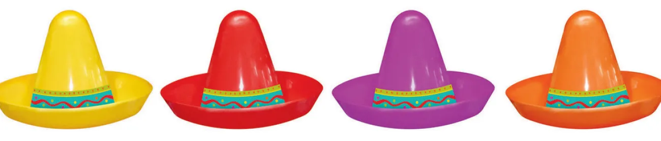 Amscan Mexican Fiesta Mini Sombrero Headbands Pack Of 8> Halloween Hats