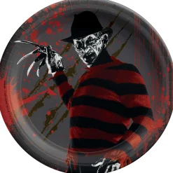 Amscan Nightmare On Elm St. 17Cm Round Plate Pack Of 8> Nightmare On Elm Street