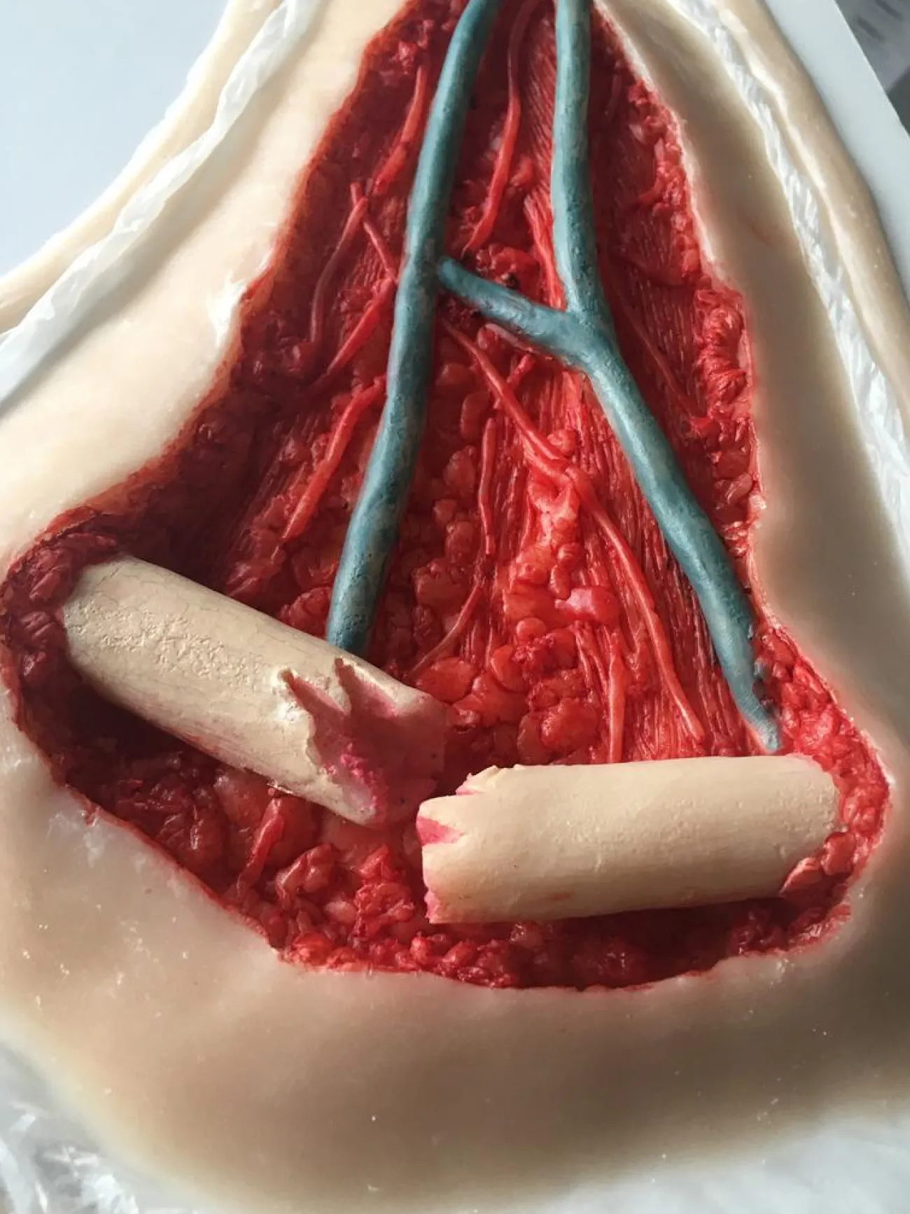 ForensicFX Studios Open Collarbone Wound Prosthetic> Halloween Accessories