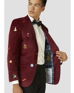 Opposuits Opposuit Christmas Icons Burgundy Deluxe Mens Blazer></noscript> Opposuits