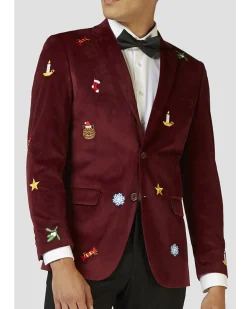 Opposuits Opposuit Christmas Icons Burgundy Deluxe Mens Blazer></noscript> Opposuits
