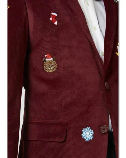 Opposuits Opposuit Christmas Icons Burgundy Deluxe Mens Blazer></noscript> Opposuits