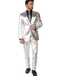 Opposuits Opposuit Shiny Silver Premium Mens Suit><noscript><img width=