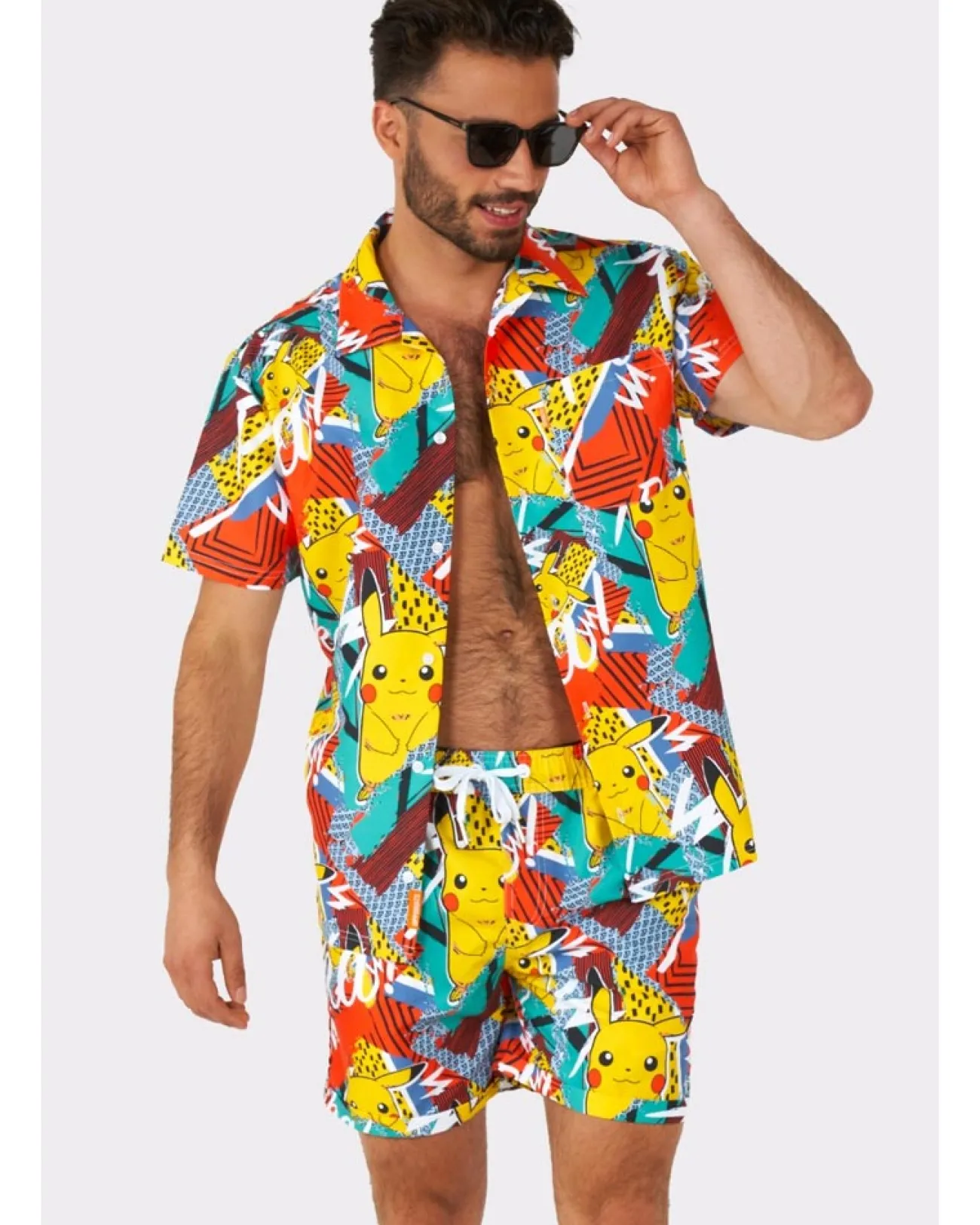 Opposuits Opposuit Summer Pika Pikachu Mens Swim Suit> Opposuits