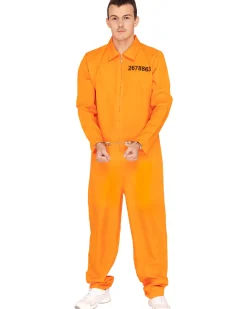 * Orange Prisoner Jumpsuit Adult Costume>Men Men's Costumes