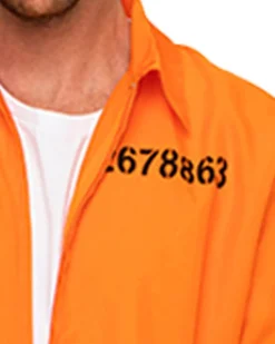* Orange Prisoner Jumpsuit Adult Costume><noscript><img width=
