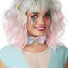 California Costumes Pastel Textured Long Bob Pink Wig> Halloween Wigs