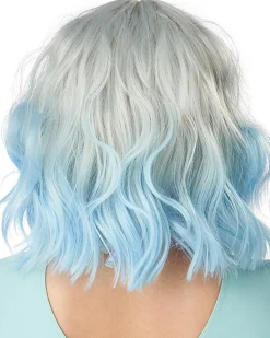 California Costumes Pastel Textured Long Bob Blue Wig><noscript><img width=