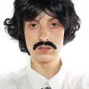 The Wig Outlet Pedro Black Wig And Moustache Set> Halloween Wigs