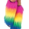Leg Avenue Rainbow Furry Leg Warmers> Halloween Hosiery