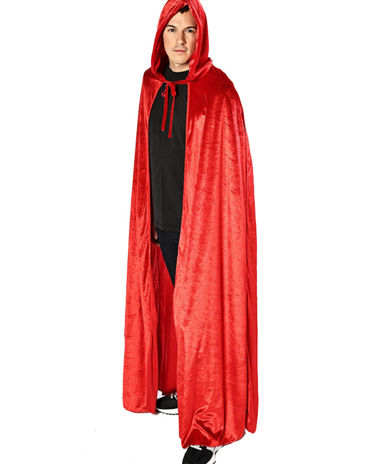 * Red Panne Velvet Deluxe Adults Cape> Halloween Capes