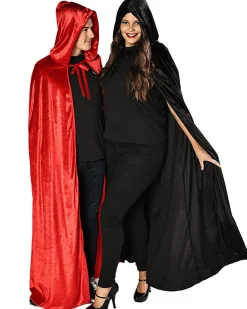 * Red Panne Velvet Deluxe Adults Cape><noscript><img width=