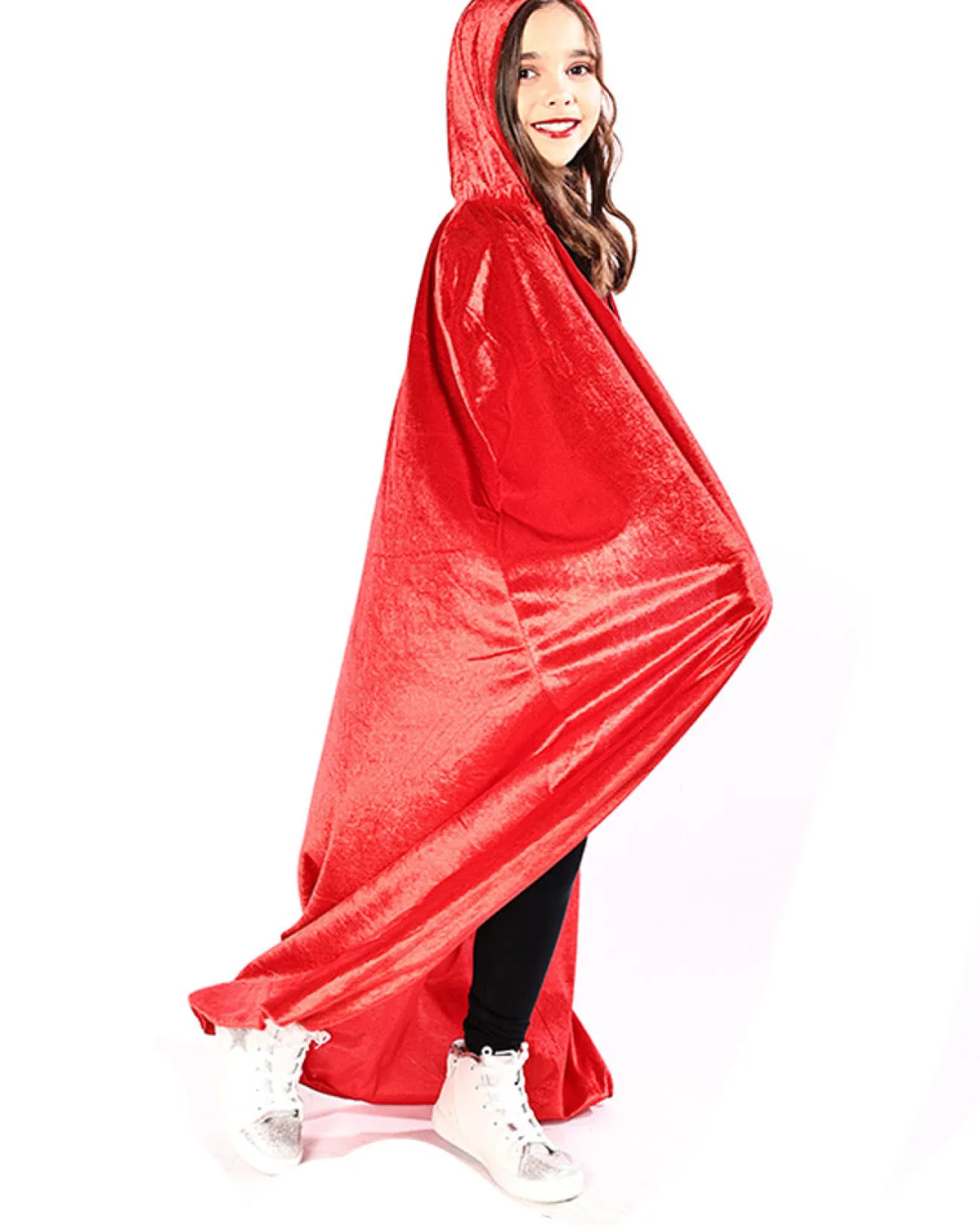 * Red Panne Velvet Deluxe Kids Cape> Halloween Capes
