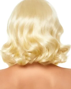 Leg Avenue Retro Bangs Short Curly Blonde Wig></noscript> Halloween Wigs