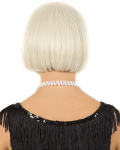 * 1920S Flapper Deluxe Platinum Blonde Bob Wig><noscript><img width=