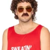 * 70S Stud Deluxe Perm Wig And Moustache> Halloween Wigs
