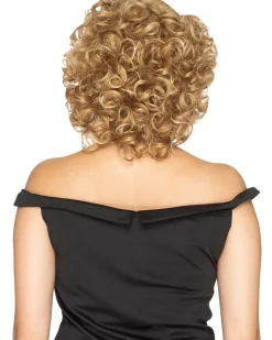 * Sandy Deluxe Curly Blonde Wig><noscript><img width=