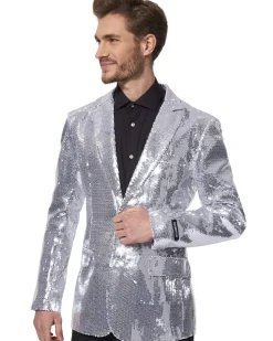 Opposuits Sequins Silver Mens Suitmeister Jacket><noscript><img width=