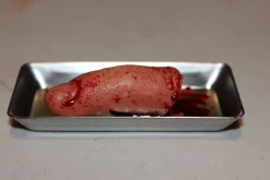 ForensicFX Studios Severed Finger Prop On Medical Metal Tray><noscript><img width=