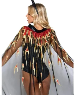 Leg Avenue Sheer Glitter Flame Devil Cape And Horns></noscript> Halloween Accessories