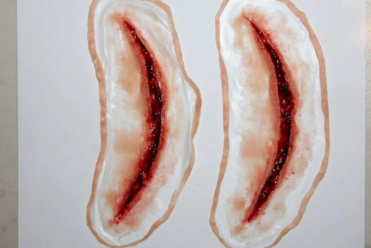 ForensicFX Studios Simple Slit Throat Prosthetic> Halloween Accessories
