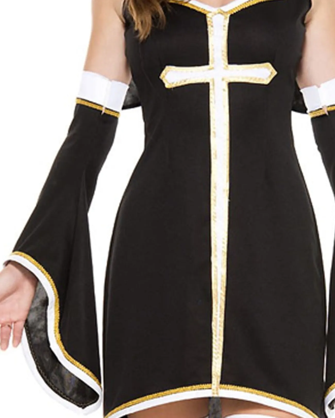 Music Legs Sinfully Hot Nun Womens Costume>Women Women's Costumes