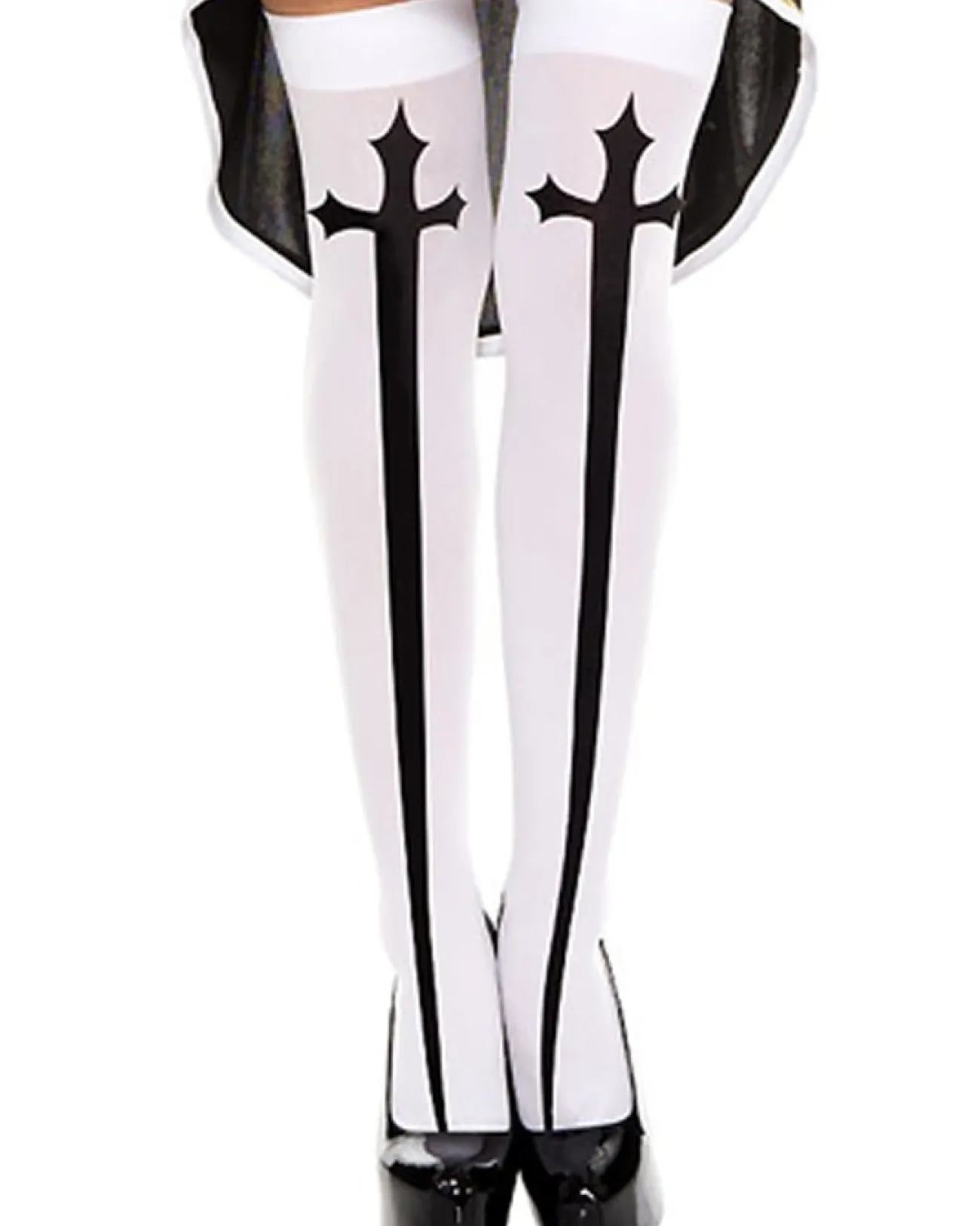 Music Legs Sinfully Hot Nun Womens Costume>Women Women's Costumes