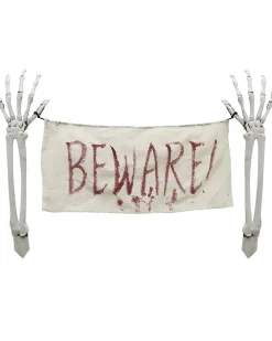 Uncle Bills Skeleton Arm Garden Stakes With Banner 70Cm> Scary Skeletons