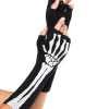 Leg Avenue Skeleton Fingerless Gloves> Halloween Accessories
