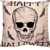 Fun World Skull Happy Halloween Trendy Pillow Cover> Scary Skeletons