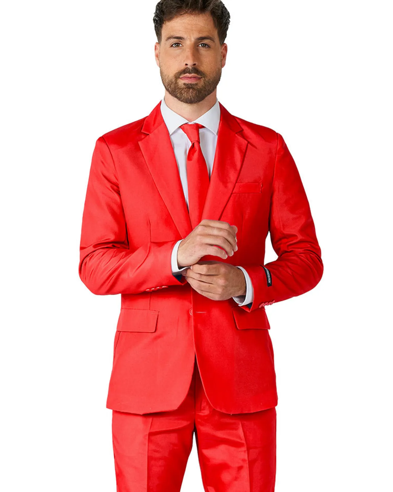 Opposuits Solid Red Suitmeister> Devils &Amp; Angels