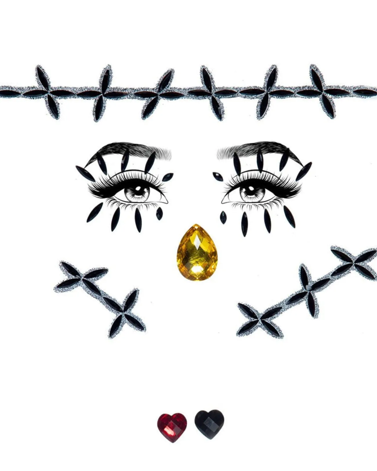 Leg Avenue Stitches Adhesive Face Jewels> Halloween Accessories