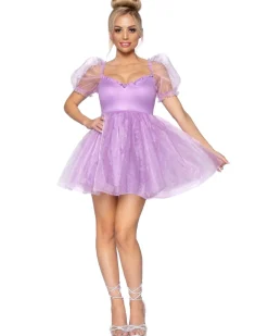 Leg Avenue Sweetheart Babydoll Lavender Womens Costume>Women Women's Costumes