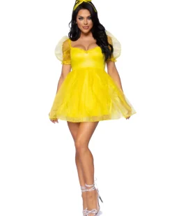 Leg Avenue Sweetheart Babydoll Yellow Womens Costume>Women Women's Costumes