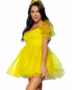 Leg Avenue Sweetheart Babydoll Yellow Womens Costume></noscript>Women Women's Costumes