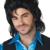 California Costumes The Full House Black Mullet Wig> Halloween Wigs