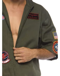 Leg Avenue Top Gun Board Short Flight Suit Mens Costume><noscript><img width=