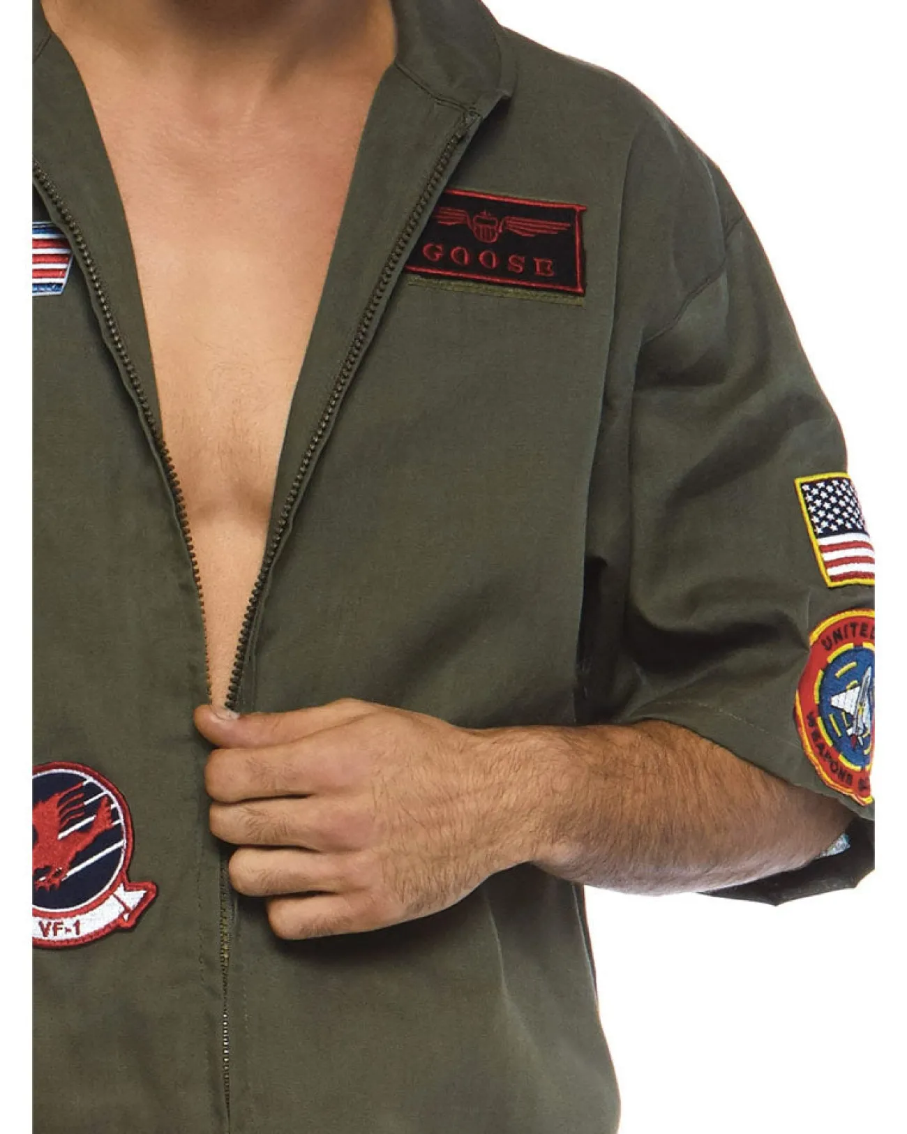 Leg Avenue Top Gun Board Short Flight Suit Mens Costume>Men Men's Costumes