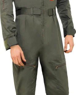 Smiffys Top Gun Jumpsuit Deluxe Mens Costume></noscript>Men Men's Costumes