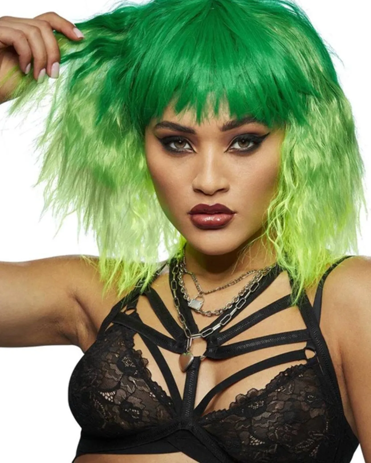 Smiffys Trash Goddess Green Wig> Halloween Wigs