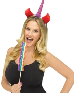 Fun World Unicorn Selfie Headband And Rainbow Prop Kit> Halloween Hats